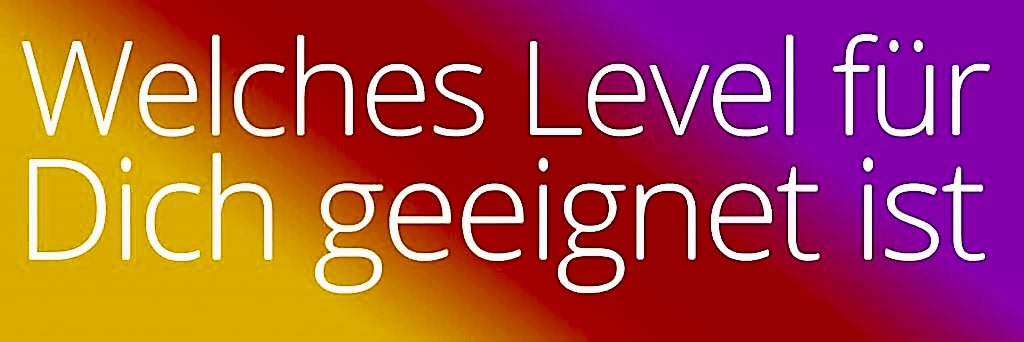 Welches Level für Dich geeignet ist