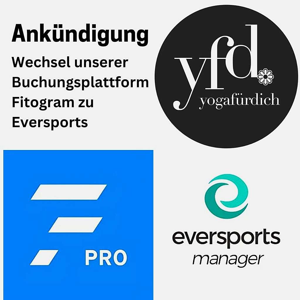 🚨🧧📮 WICHTIGE INFO zum Wechsel unserer Buchungsplattform: von Fitogram zu Eversports 📮🧧🚨