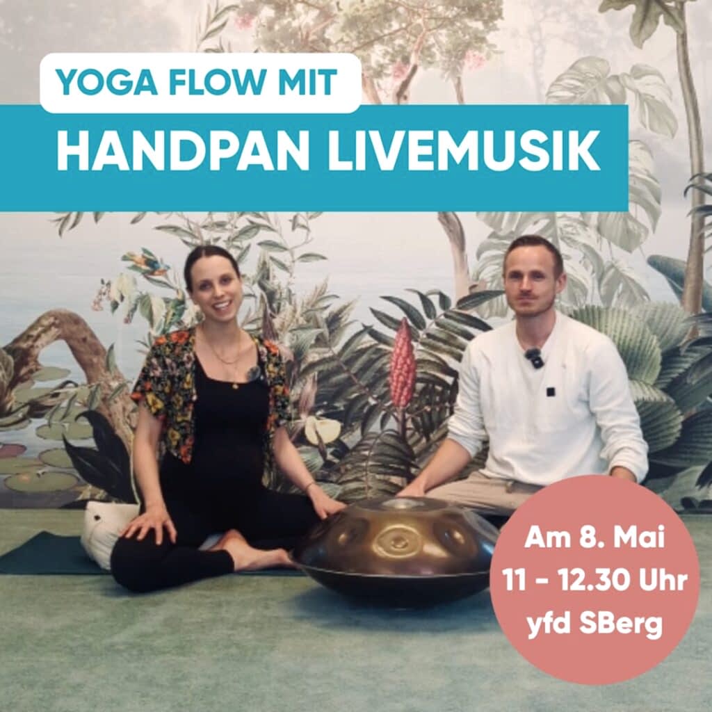 Vinyasa Flow mit Handpan Livemusik am 8. Mai